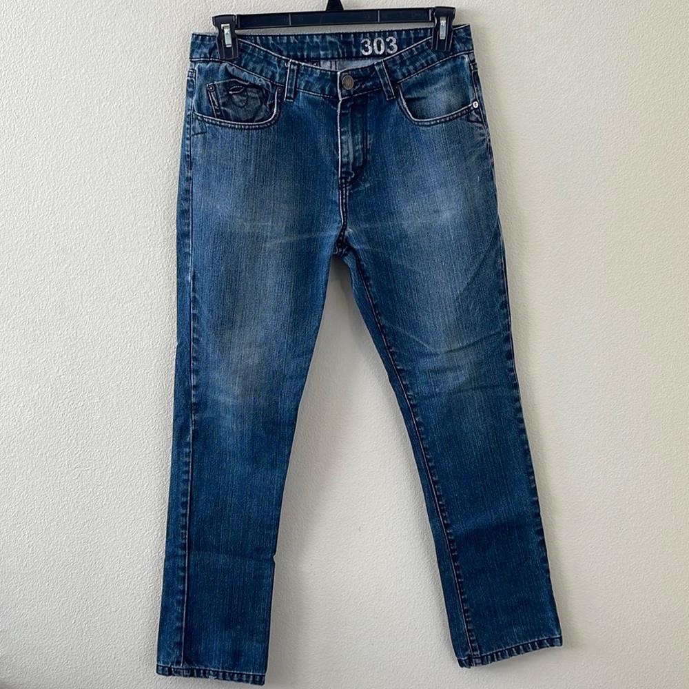 Ezekiel Mens Blue Jeans Size 33 Rolling Stone Fit